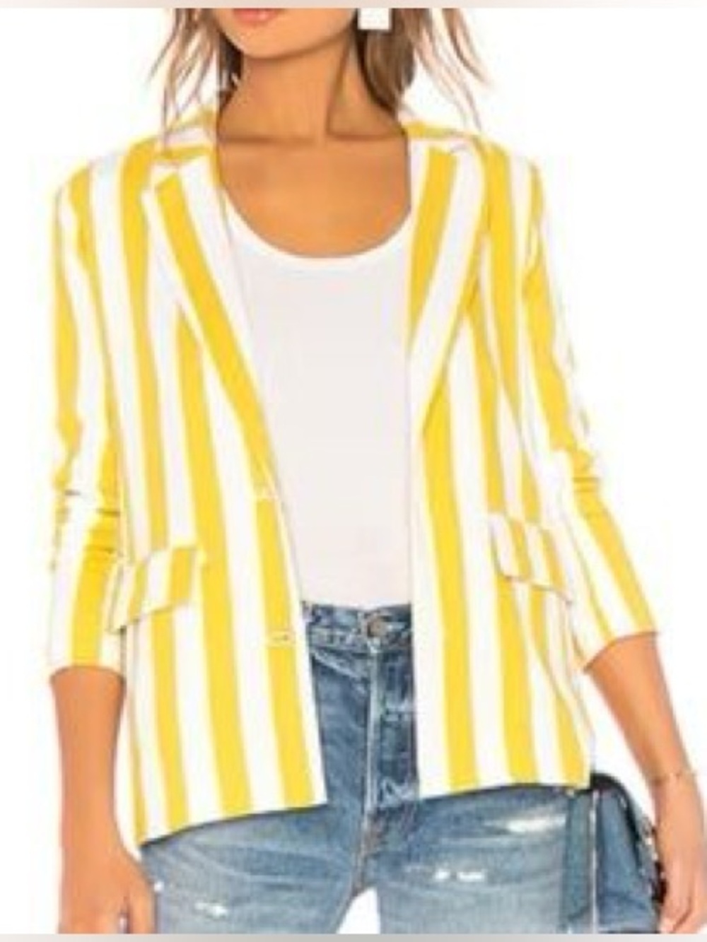 LPA Yellow and White Striped Blazer